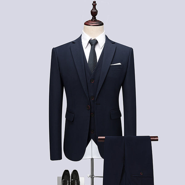 Three-Piece Slim Plus Size Men's wedding Suit