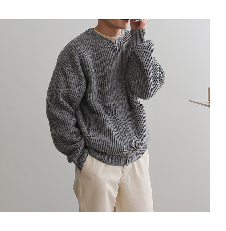 Round Neck Sweater Loose Casual Lazy Style