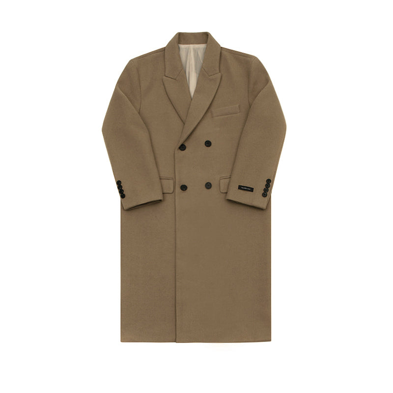 Gabardina de lana de invierno estilo británico para hombre