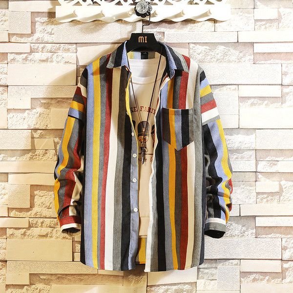 Striped Casual Wild Youth Hip-hop shirt