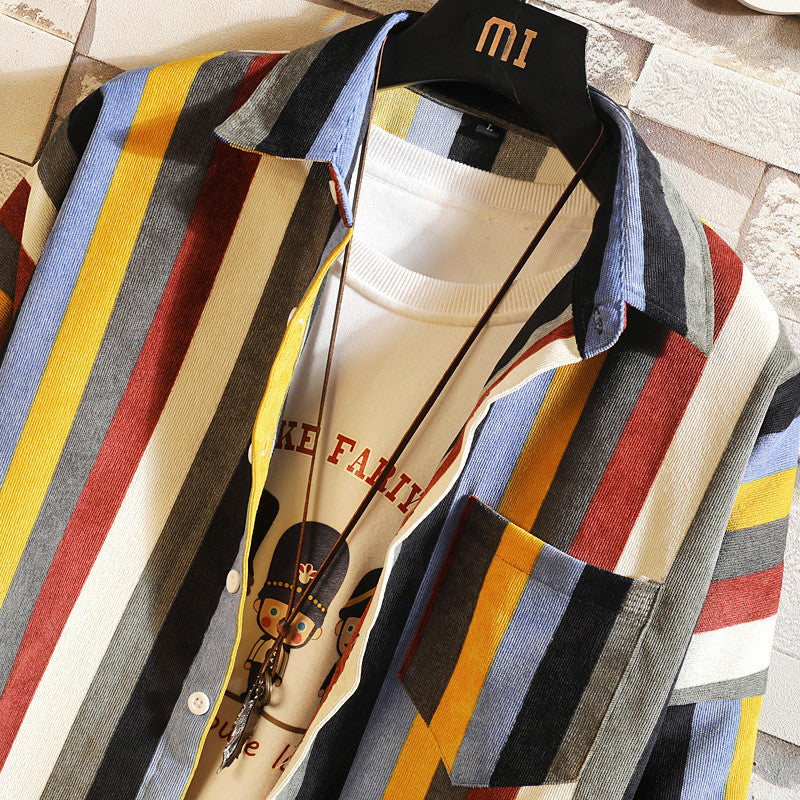 Striped Casual Wild Youth Hip-hop shirt