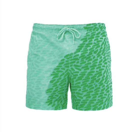 Pantalones cortos de playa mágicos con cambio de Color, bañadores de verano para hombres