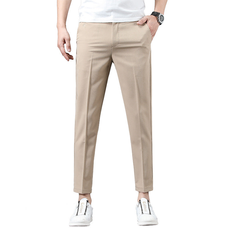 Ice Silk Men's Trousers Thin Casual Pants
