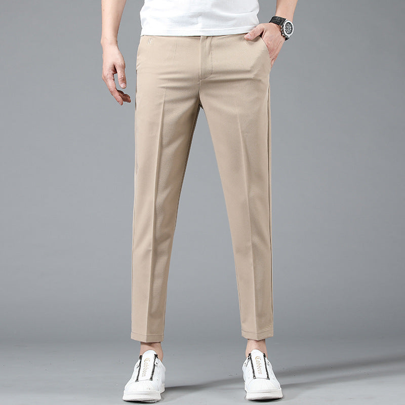 Ice Silk Men's Trousers Thin Casual Pants