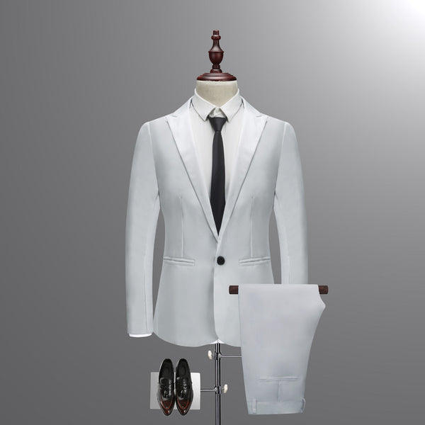 Casual Business Suit Two-piece Slim Men's Suit