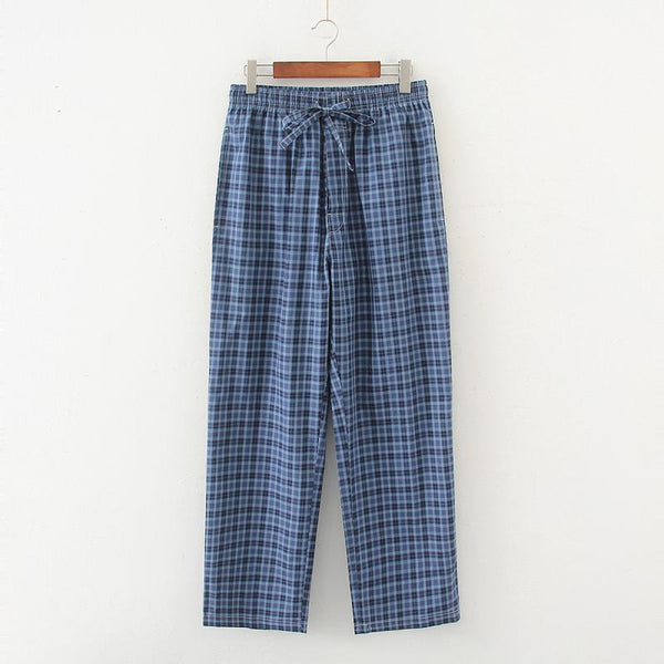 Men's Plaid Pajama Pants Pants Pure Cotton Breathable Pajamas