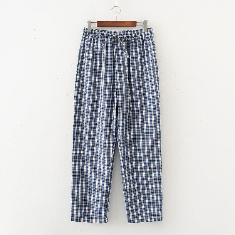 Men's Plaid Pajama Pants Pants Pure Cotton Breathable Pajamas