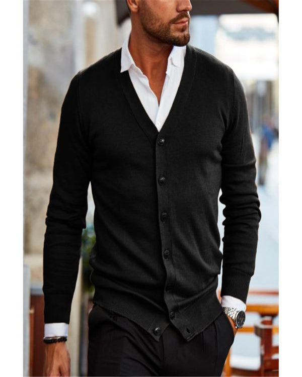 Simple Casual Men's Sweater Jacket