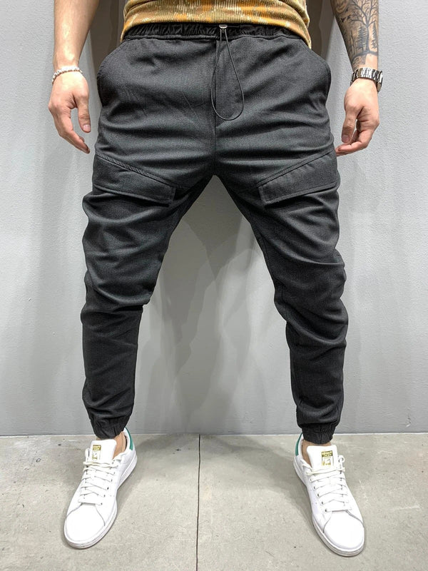 Pantalones informales para hombre con tejido de cuerda