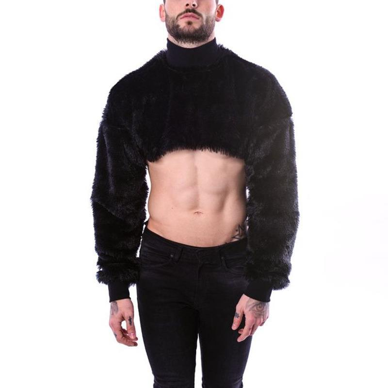 Cross-border  High-neck Furry Threaded Collar sweater