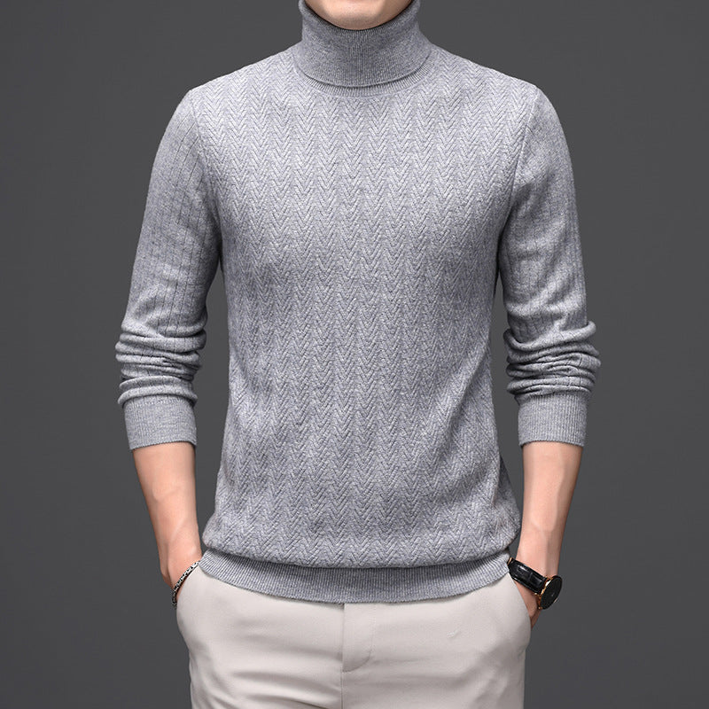 Pure Wool Thick Striped Pullover Sweater