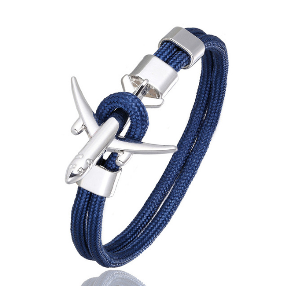 Charm Pulsera Hombre Ancla Avión