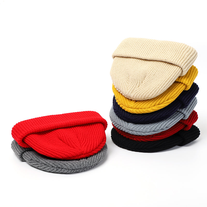 Knitted wool hat men