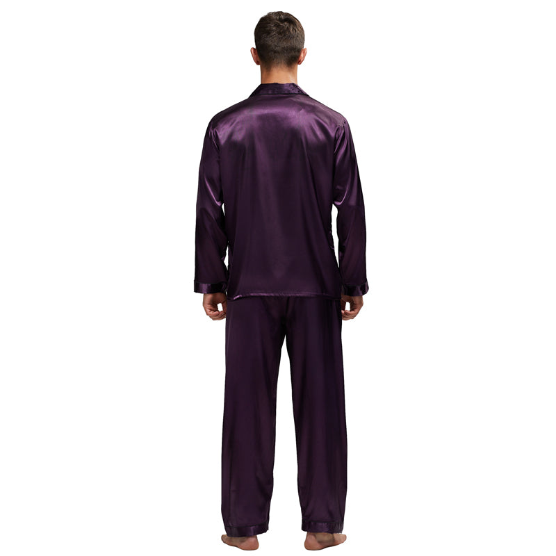 Conjunto de pijama de seda teñida para hombre