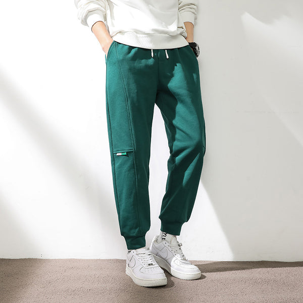 Pantalones deportivos informales de primavera para hombre, pantalones de chándal grises