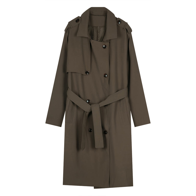 Double Breasted Simple Trench Coat Men's