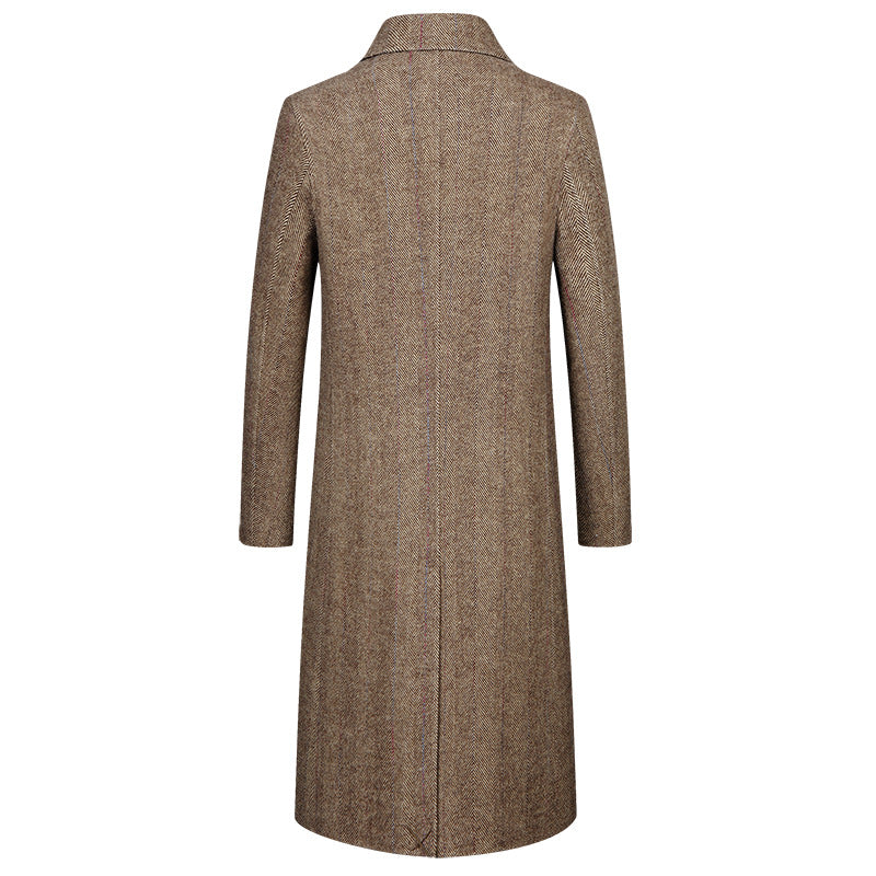 men's cashmere long trench coat men