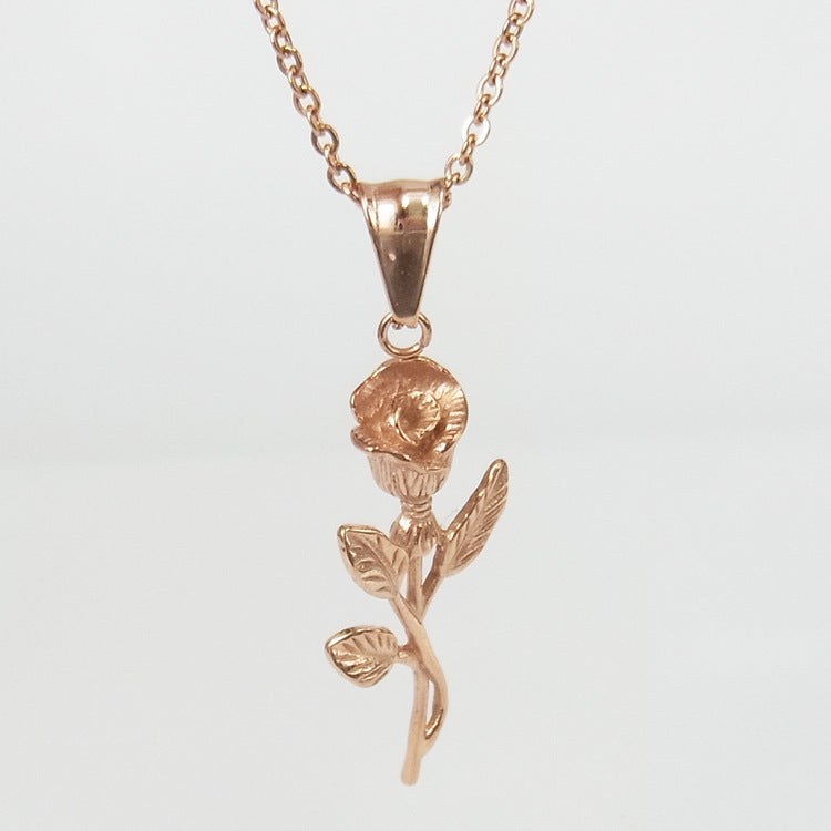 Gold Roses Necklace For Men and women