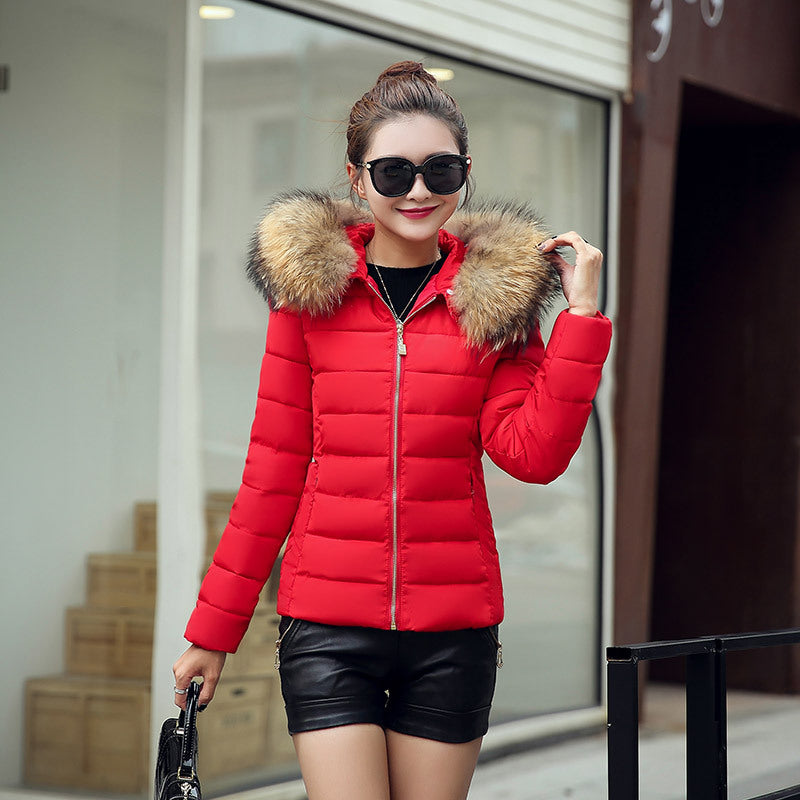 Slim cotton padded down jacket