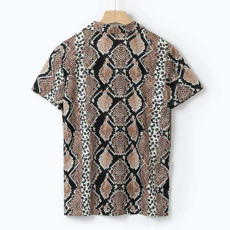 Leopard Sexy Short Sleeve Shirt