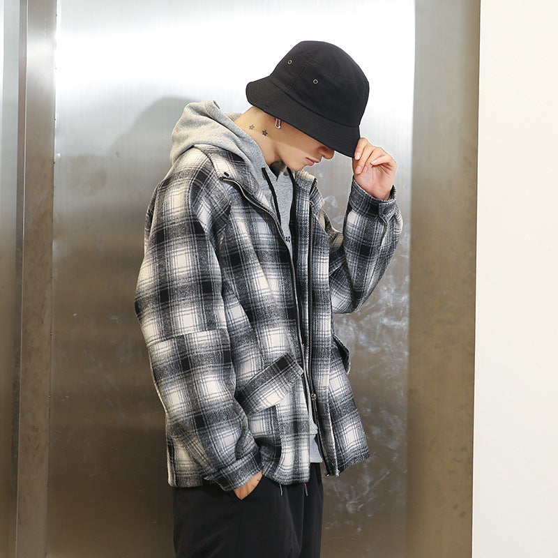 Japanese Loose Trend Plaid Jacket