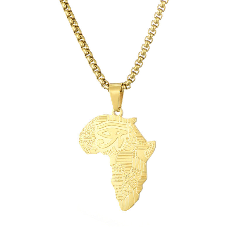 Africa map necklace pendant