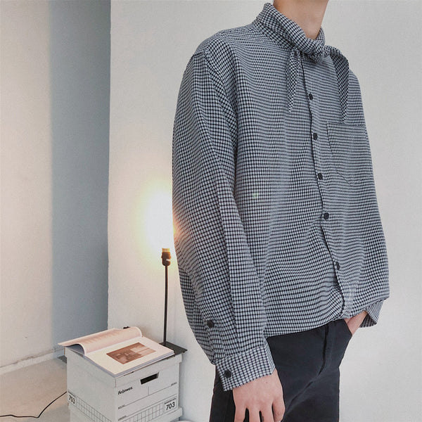 Houndstooth long sleeve shirt