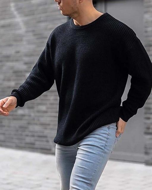 Explosive style men's knit sweater