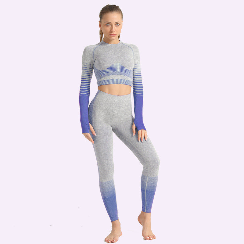 Conjuntos de Yoga sexis para mujer, conjunto de 2 uds de trajes deportivos atléticos para gimnasio y Fitness, pantalones, mallas, ropa deportiva