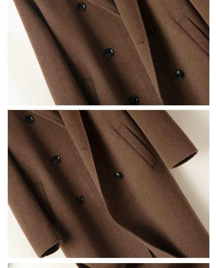 Men's Suit Collar Double Sided Woolen Coat