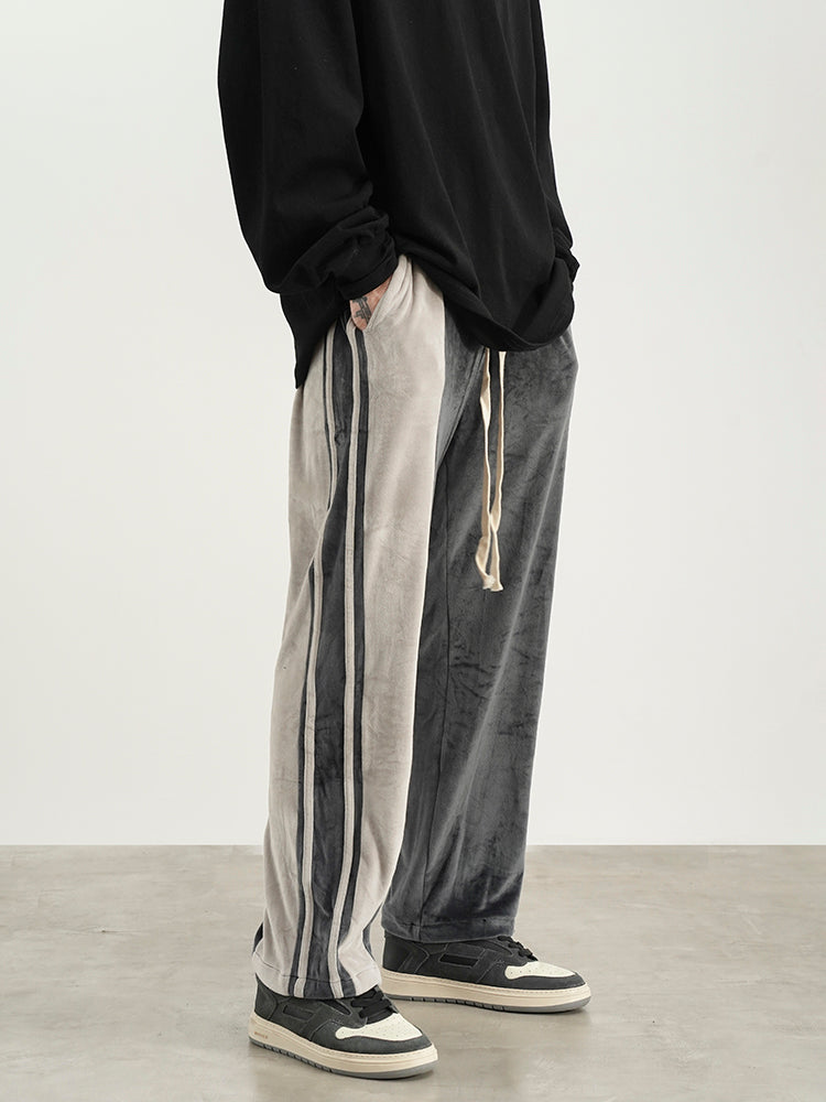 Straight Loose Drawstring Casual Wide Pants
