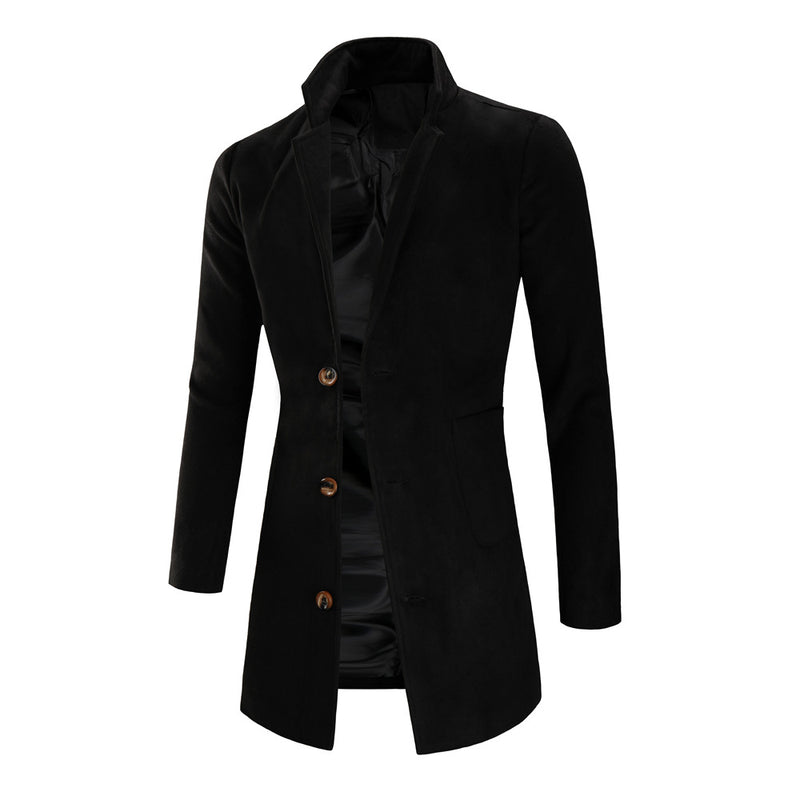 Men's mid-length trench coat