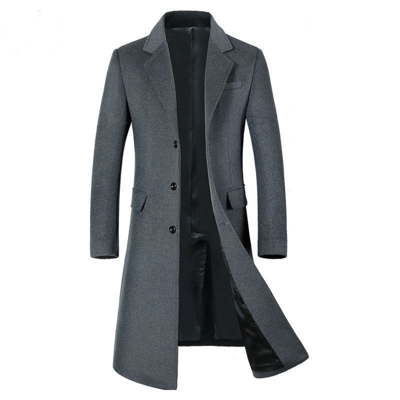 Woolen trench coat men