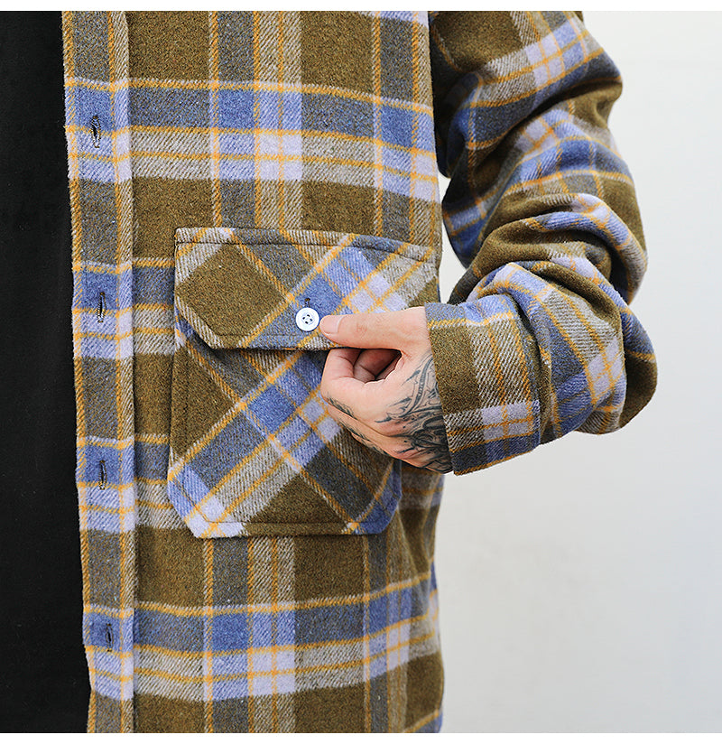 Plaid Woolen Jacket