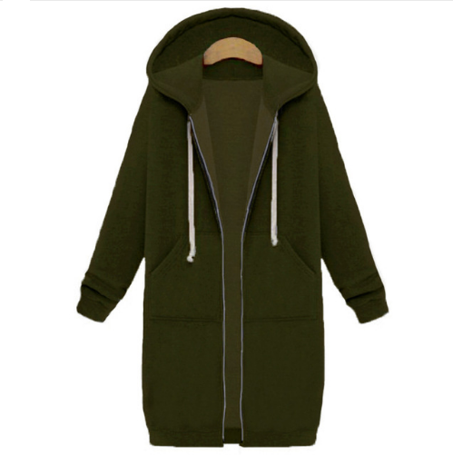 Hooded long sleeved winter jacket