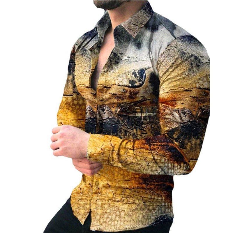 Men's Printed Long Sleeve Shirt