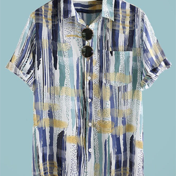 Casual Print Hawaiian Shirts For Men