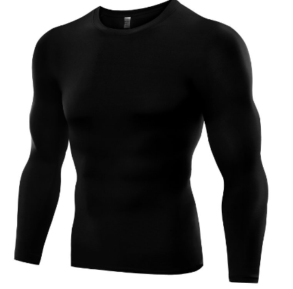 Sports Tights Round Neck High Stretch Compression Fitness T-shirts