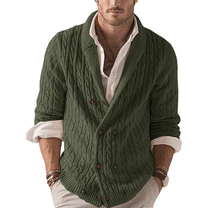 Autumn and winter new solid color knitted jacket
