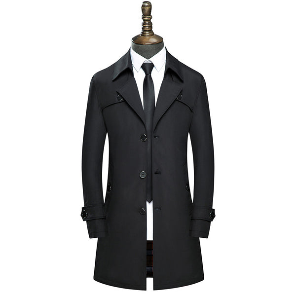 Men's slim fit trench coat