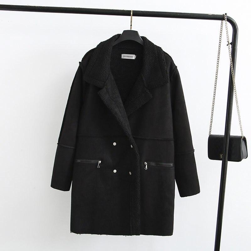 Mid-Length Suede Coat