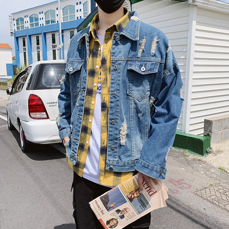 Vintage lapel denim jacket