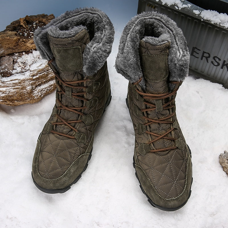 Zapatos de algodón cálidos y polares Botas de nieve Botas antideslizantes de invierno 