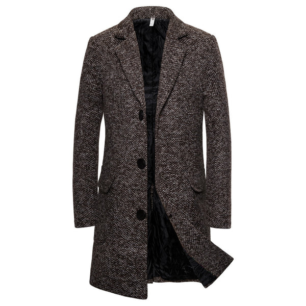 men's woolen trench coat
