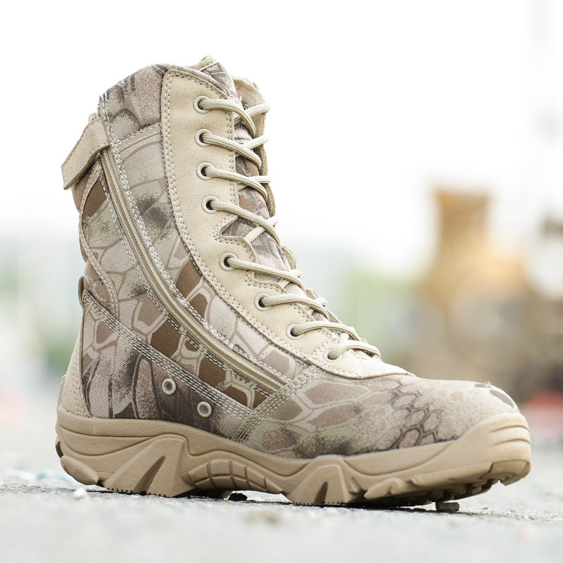 Python pattern desert tactical boots