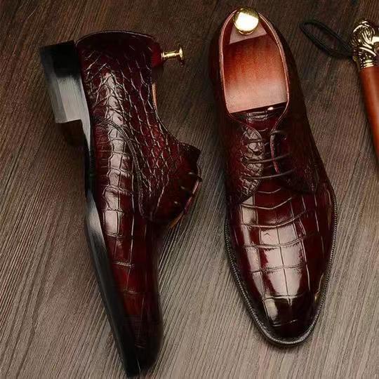 Stitching Color Matching Men's Car Stitching Leather Shoes