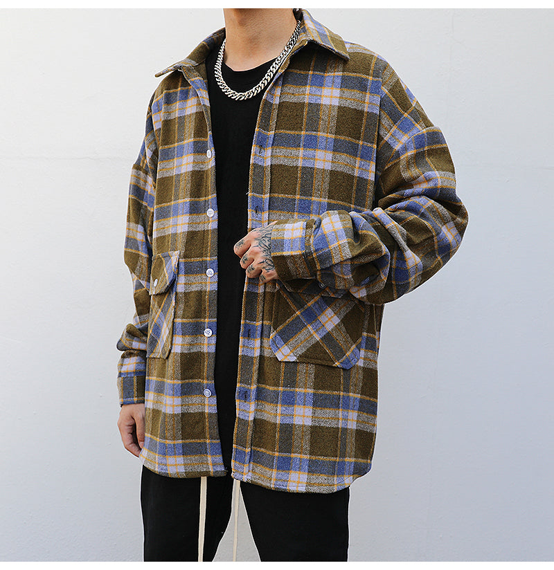 Plaid Woolen Jacket