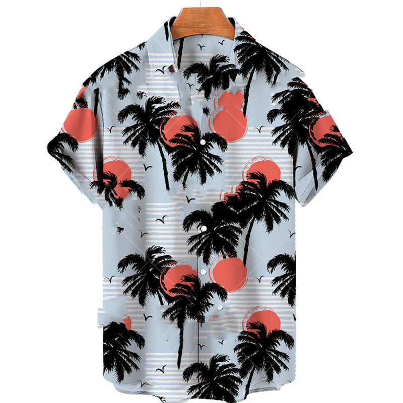 Camisa hawaiana ligera de manga corta