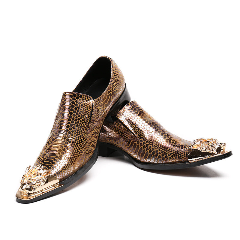 Zapatos de cuero formales de negocios personalizados para hombres