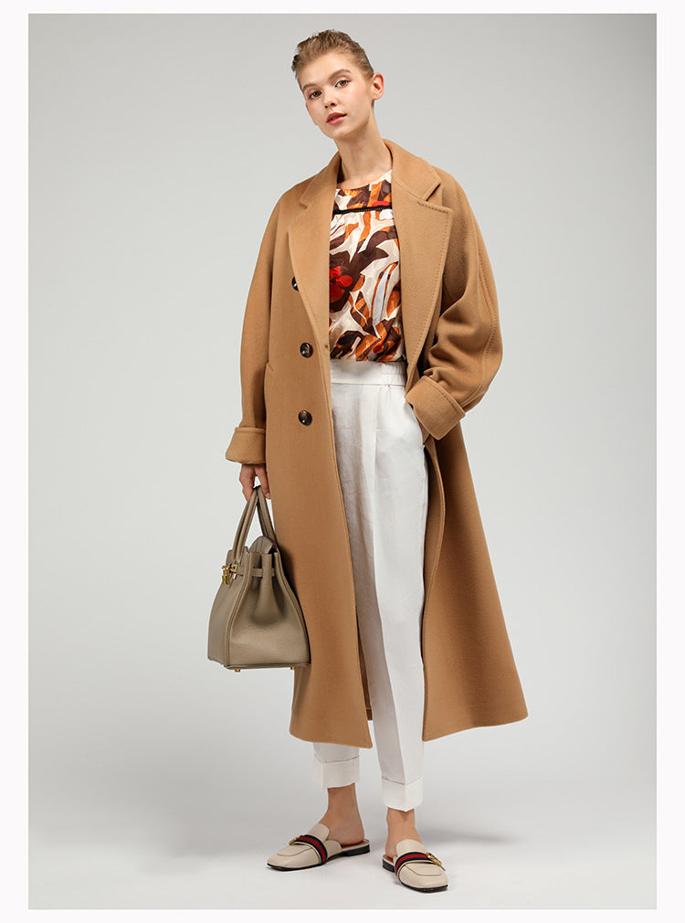 mid-length woolen coat